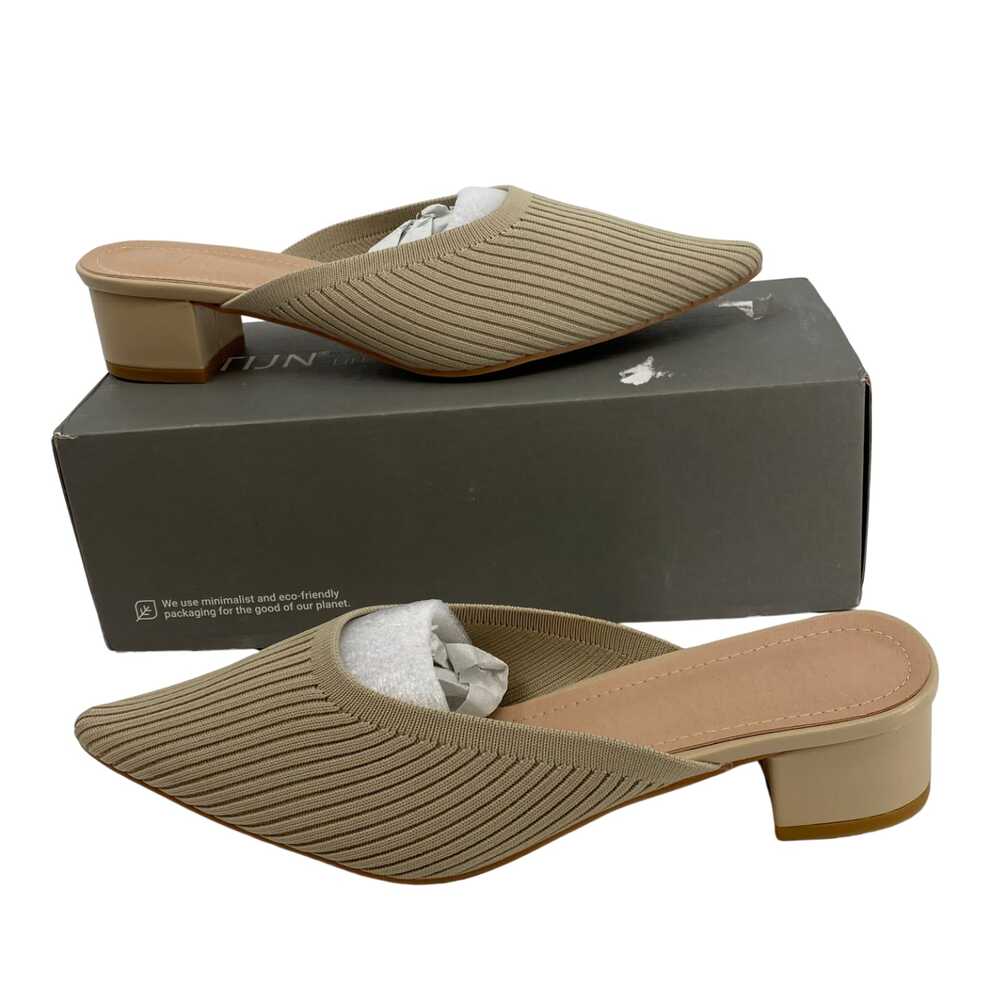 Tijn Beige Pointed Toe Block Heel Heels | Womens 9